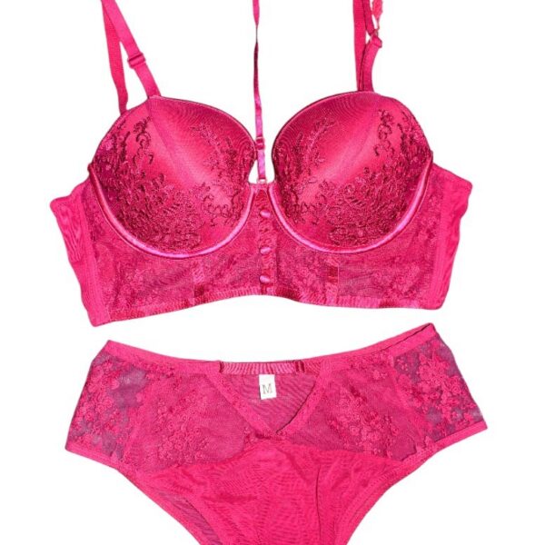C-korv pesukomplekt fuksia+nööbid