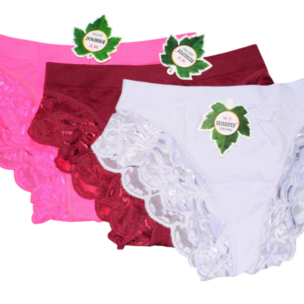 3 paari pükse: erkroosa, bordoo, helelilla