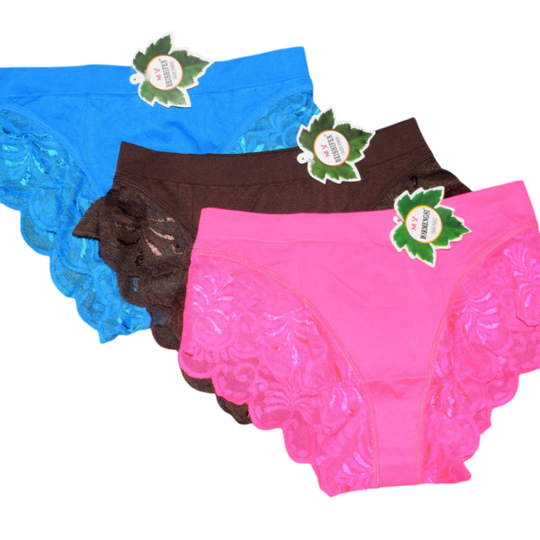 3 paari pükse: erksinine, tumepruun, erkroosa