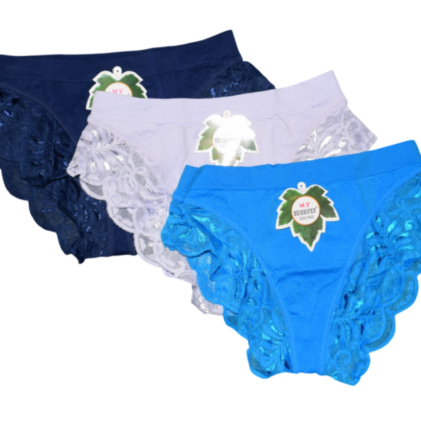 3 paari pükse: tumesinine, helelilla, türkiis