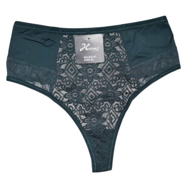 Kõrge pihaga stringid lilltikand tumeroheline