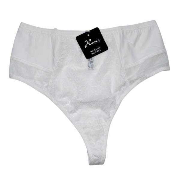 Kõrge pihaga stringid lilltikand valge